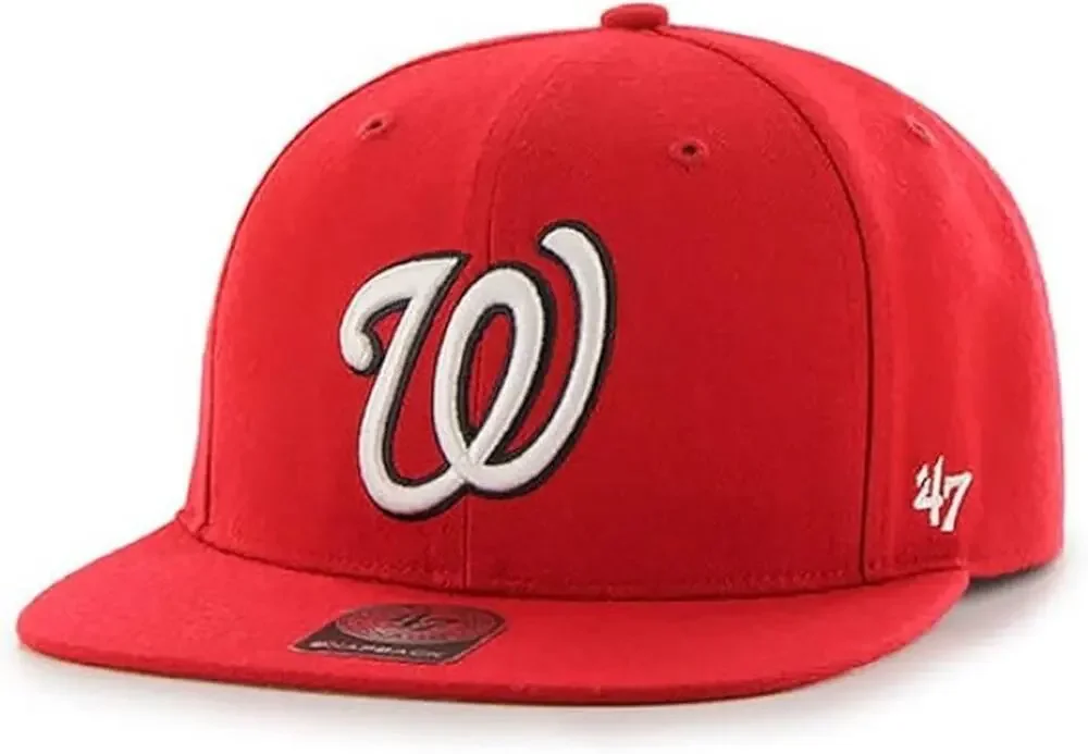 Men s Washington Nationals 47 Red Captain Snapback Hat / Cap